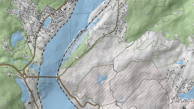 Topographic map of 1 hikes and 1 stations
