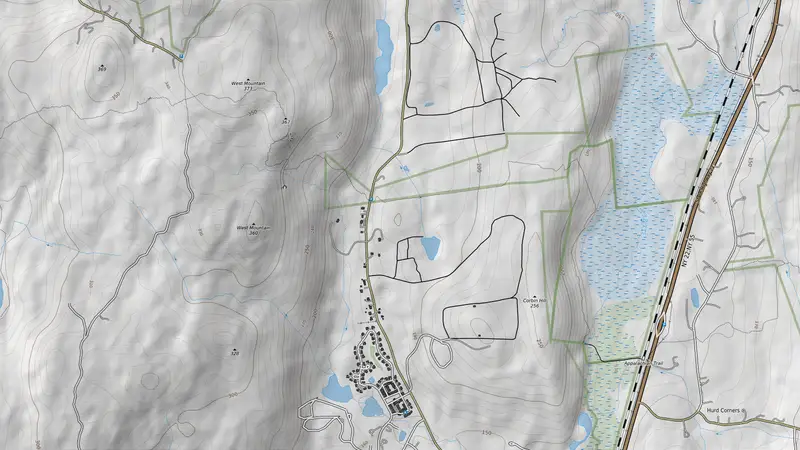 Topographic map of Appalachian Trail: Cat Rocks (West Mountain)