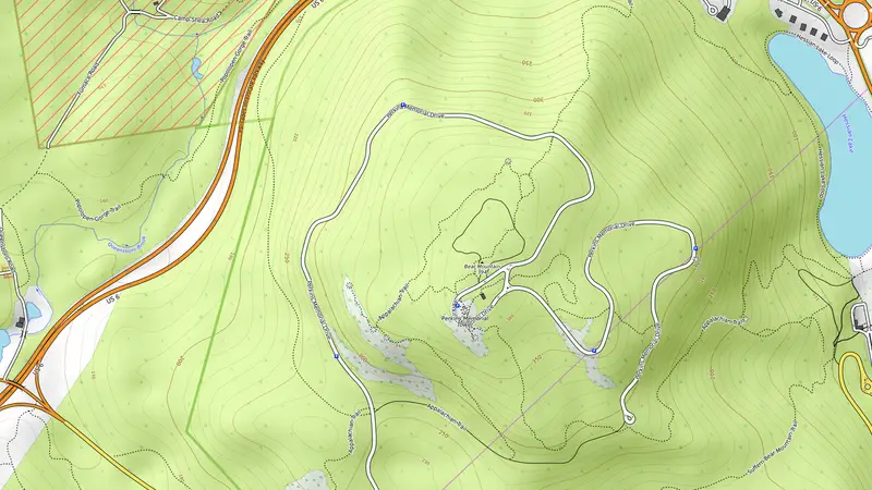 Topographic map of Bear Mountain Summit Loop
