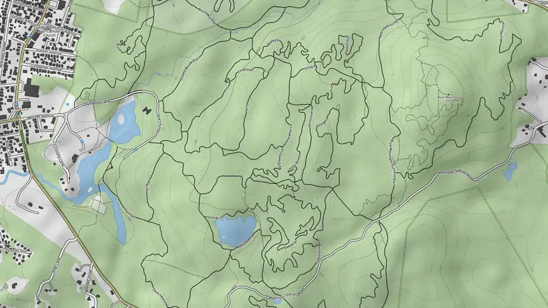 Topographic map of 1 hikes and 1 stations