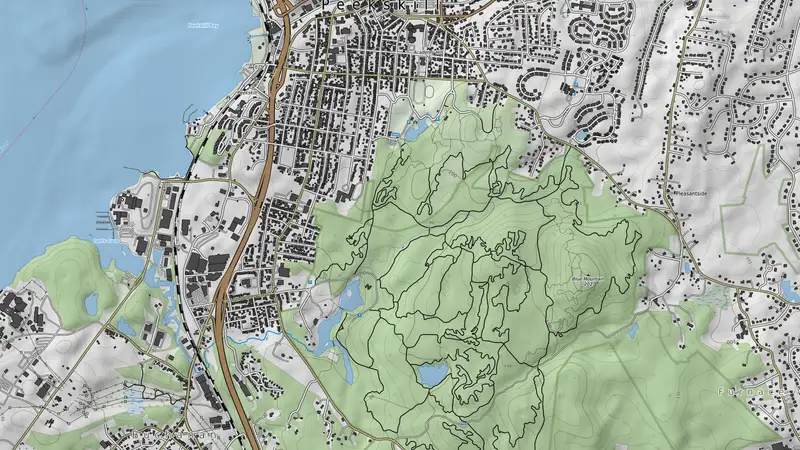 Topographic map of 1 hikes and 1 stations