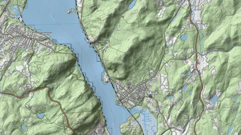 Topographic map of 1 hikes and 1 stations