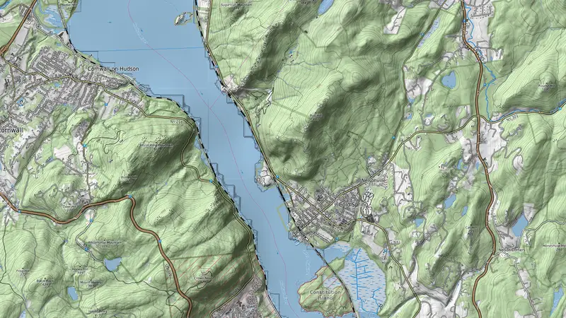 Topographic map of 1 hikes and 1 stations