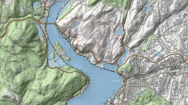 Topographic map of 1 hikes and 1 stations