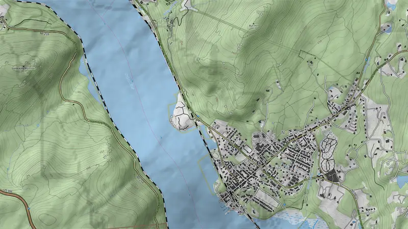 Topographic map of 1 hikes and 1 stations