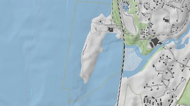 Topographic map of 1 hikes and 1 stations