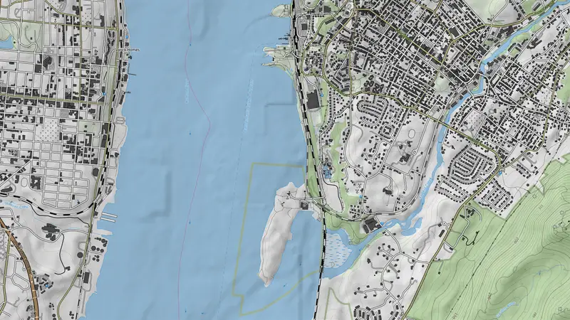 Topographic map of 1 hikes and 1 stations