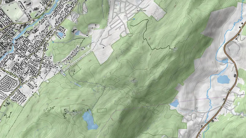 Topographic map of 1 hikes and 1 stations