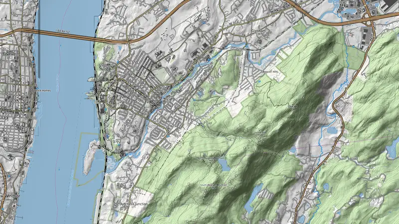 Topographic map of 1 hikes and 1 stations