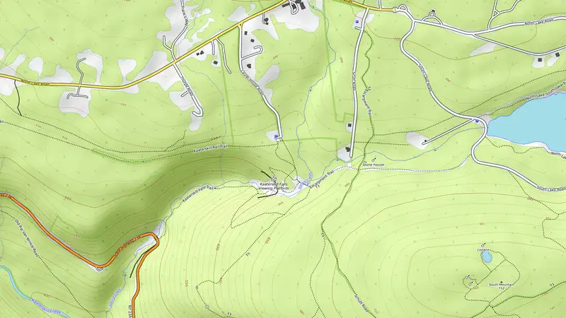 Topographic map of Kaaterskill Falls from Laurel House Road