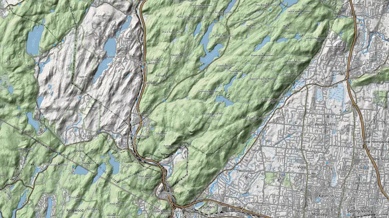 Topographic map of 1 hikes and 1 stations