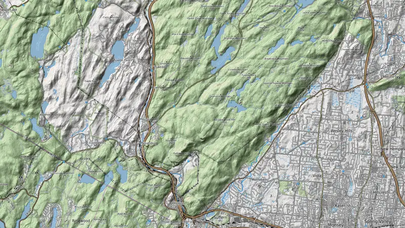Topographic map of 1 hikes and 1 stations