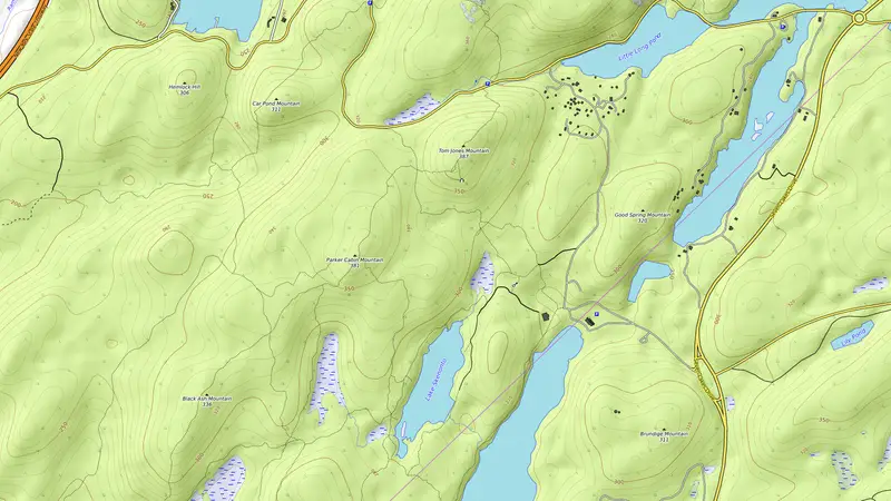 Topographic map of Lake Skenonto