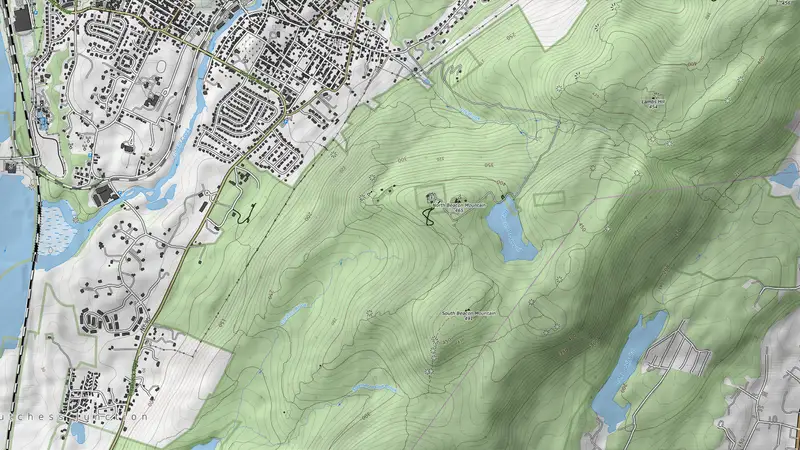 Topographic map of 1 hikes and 1 stations