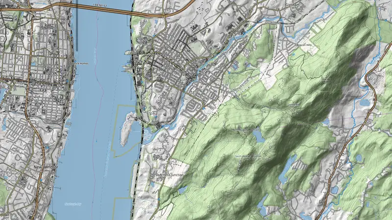 Topographic map of 1 hikes and 1 stations