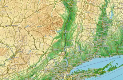 Topographic map of 7 hikes and 0 stations