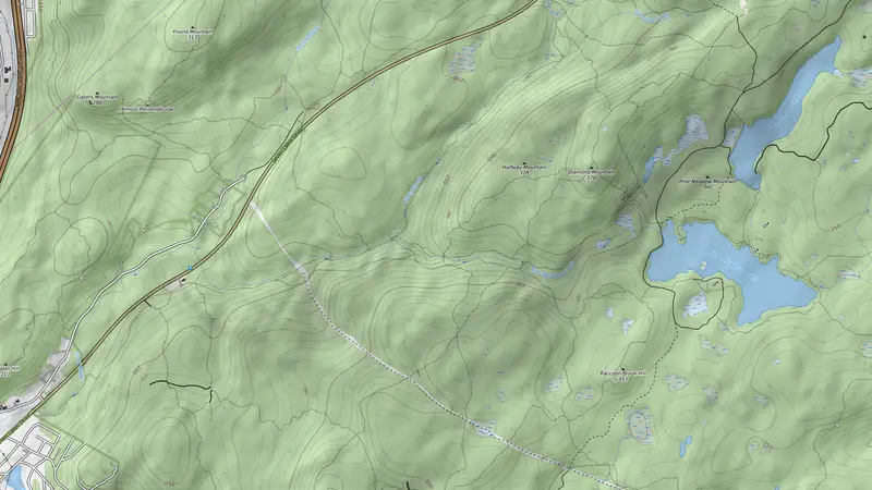 Topographic map of 1 hikes and 1 stations