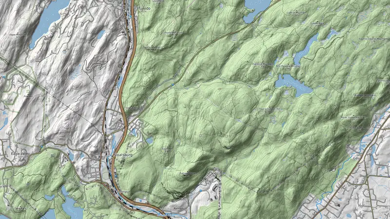 Topographic map of 1 hikes and 1 stations
