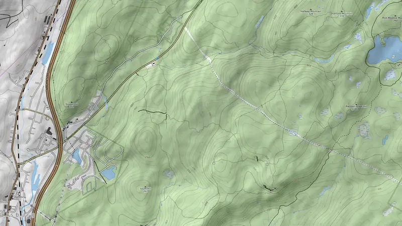 Topographic map of 1 hikes and 1 stations