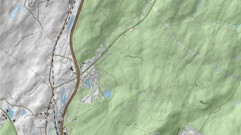 Topographic map of 1 hikes and 1 stations