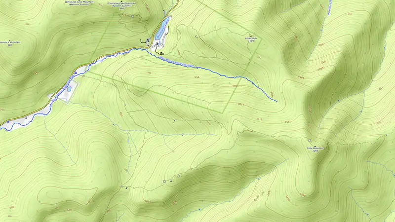 Topographic map of Slide Mountain