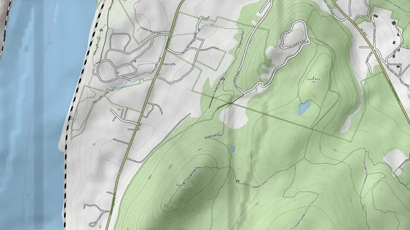 Topographic map of 1 hikes and 1 stations