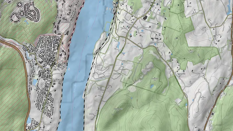 Topographic map of 1 hikes and 1 stations