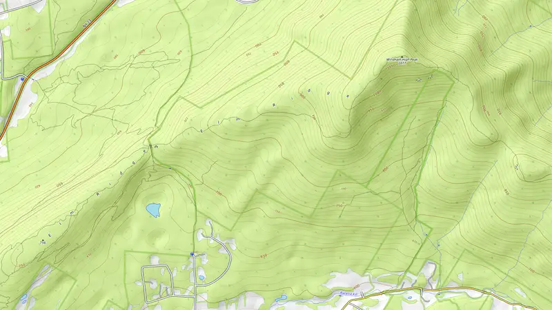 Topographic map of Windham High Peak