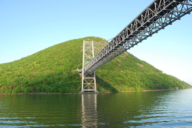 Anthony's Nose and the Bear Mountain Bridge from the river