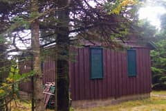 The observer's cabin below the Balsam Lake Mountain fire tower