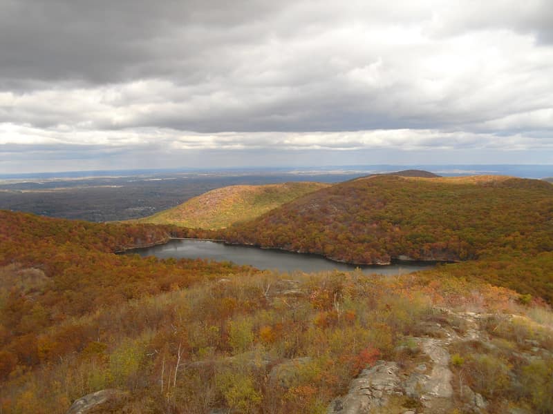 Beacon Reservoir below Fishkill Ridge, from Mount Beacon