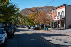Main Street, Cold Spring, with the Highlands behind