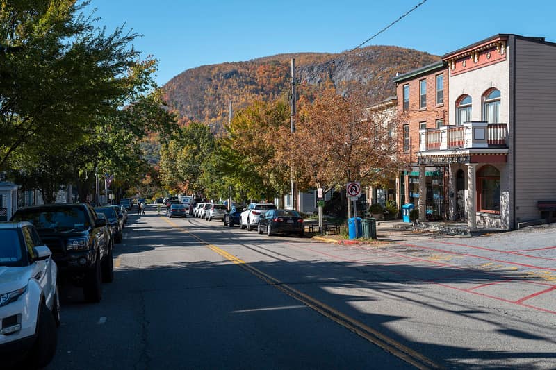 Main Street, Cold Spring, with the Highlands behind